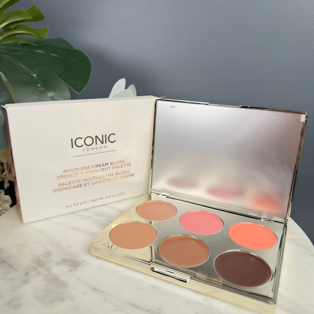 ICONIC London Multi-Use Cream Blush, Bronze and Highlight Palette