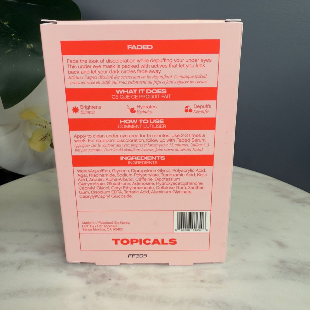 Topicals Faded Brightening Under Eye Masks _ 1 pair / pack
