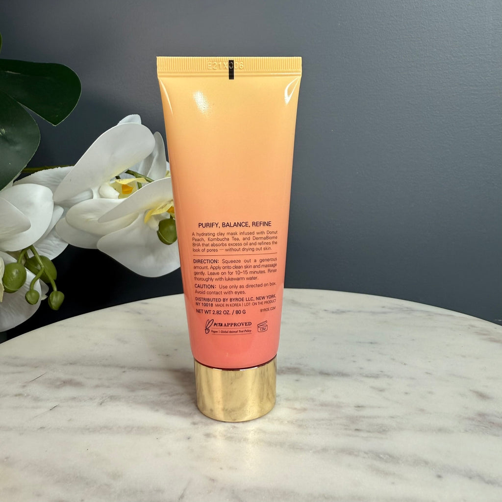 Byroe Peach Kombucha Tea Purifying Clay Mask